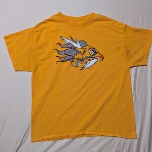 Chinese Dragon T Shirt Yellow Size Size L